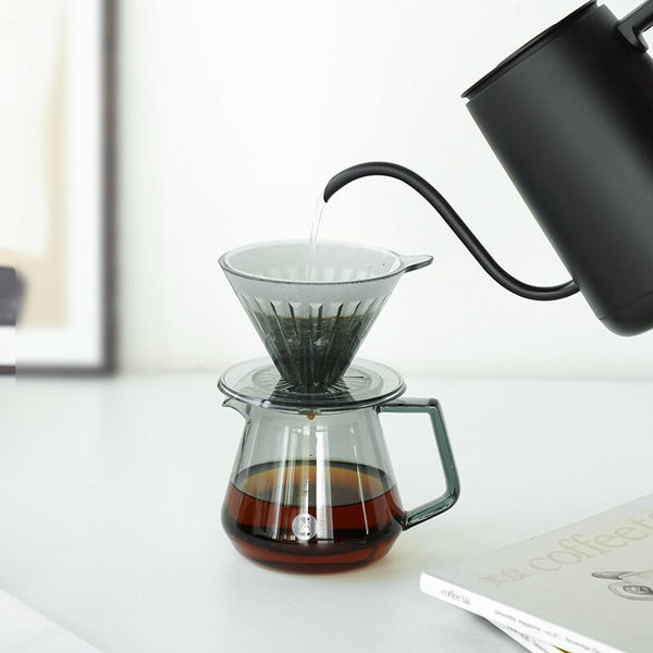 Pour Over Coffee Dripper Coffee Pot Set 600ml Coffee Server Coffee Maker  Brewing Cup V02 Glass